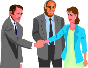 Clip art of people joining hands